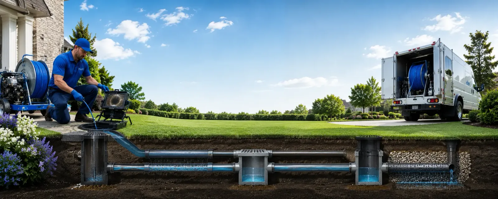 Outdoor drain cleaning information for Crown, PA